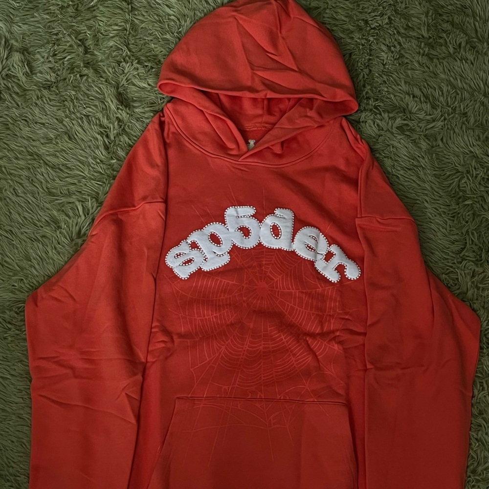 Spider Logo Hoodie Orange
